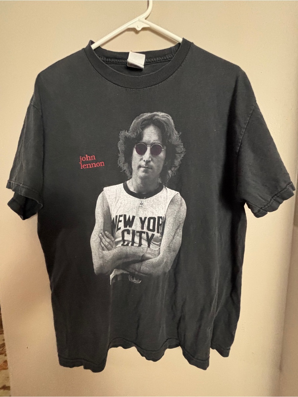 Black John Lennon Graphic Men’s Short Sleeve Tee